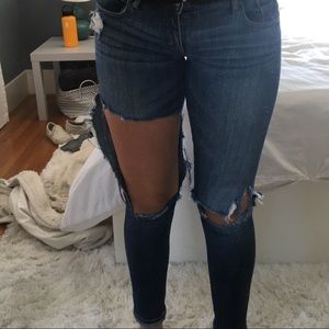 super cute ripped skinny jeans